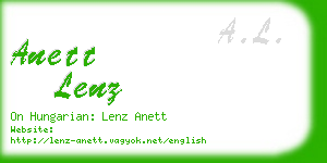 anett lenz business card